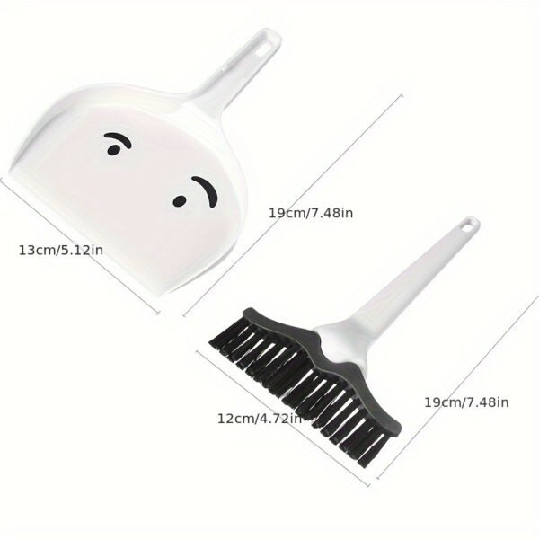 1 Set Mini Desktop Broom and Dustpan Set Small Broom Two-piece Set Keyboard Cleaning Brush