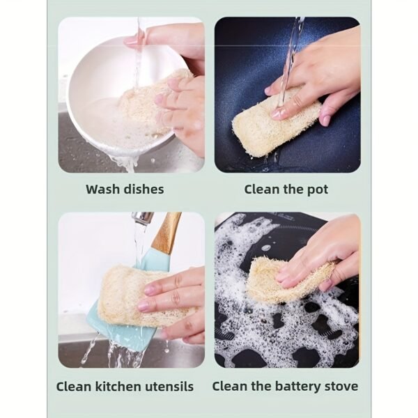 5PCS Natural Dish Cleaning Brushes Eco-Friendly Kitchen Scrub Set