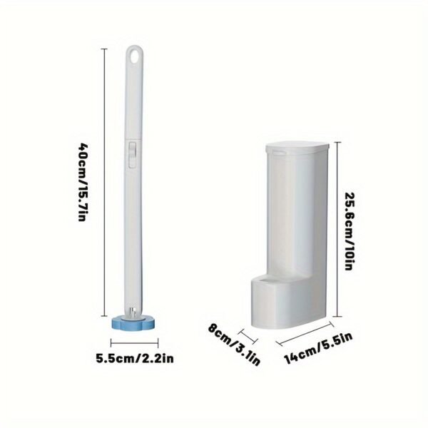 Toilet Cleaning Brush with a Holder And 12 Replacement Heads