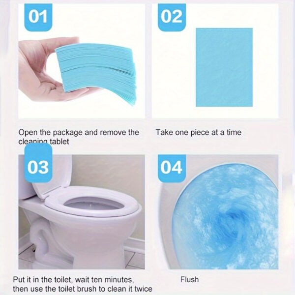 20PCS Toilet Cleaning Sheets Instant Dissolve Bathroom Cleaner