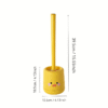 1pc Yellow Duck Plastic Toilet Brush with Soft Bristles