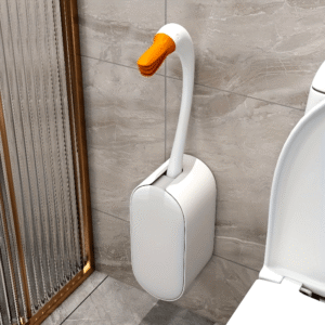 Elegant Swan Toilet Brush Set Creative Design with Holder