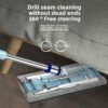 Stainless Steel Heavy-Duty Mop with Adjustable Absorbent Replacement Cloth 