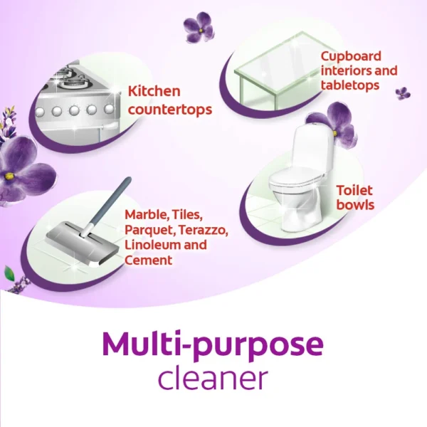 Ajax Fabuloso Floor Cleaner Lavender Scent Kills 99.9% Bacteria 2L Multi Purpose