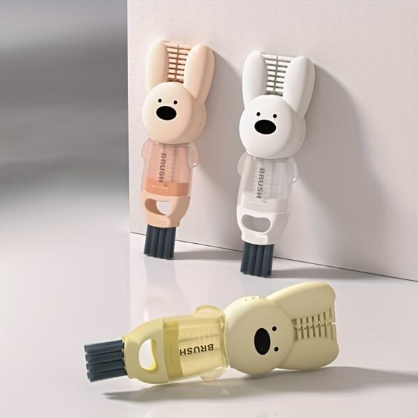 Cute Bear Multi-Function Cleaning Brush 4 Detachable Heads Cup Cleaner (1PC)