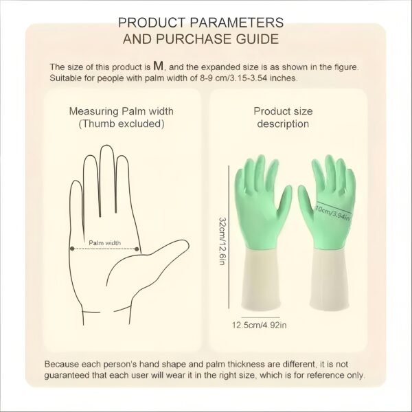 Dishwashing Cleaning Gloves Reusable Kitchen & Household Gloves (1 Pair)