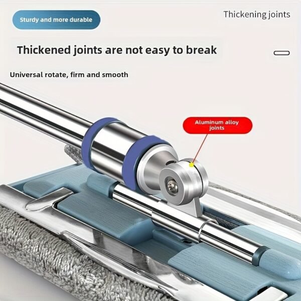 Stainless Steel Heavy-Duty Mop with Adjustable Absorbent Replacement Cloth 