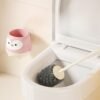 Cute Penguin Toilet Brush with Vertical Base and Long Handle