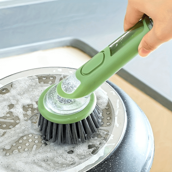 Ergonomic Dishwashing Brush with Soap Dispenser