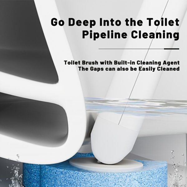 Toilet Cleaning Brush with a Holder And 12 Replacement Heads