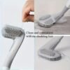 Silicone Toilet Brush with Holder Wall-Mounted Long Handle