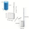 Wall-Mounted Toilet Brush Holder Space-Saving Bathroom Organizer