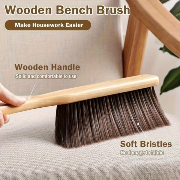 Premium Horsehair Broom with Wooden Handle High Quality Soft Sweep Brush