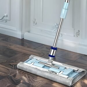 Stainless Steel Heavy-Duty Mop with Adjustable Absorbent Replacement Cloth 