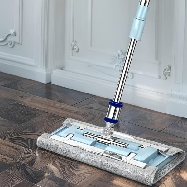 Stainless Steel Heavy-Duty Mop with Adjustable Absorbent Replacement Cloth 