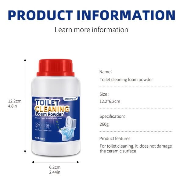DeepClean Toilet Cleaning Powder 260G Powerful Stain & Odor Remover