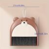 Cute Bear Mini Broom and Dustpan Set with Keyboard Cleaning Brush
