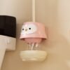 Cute Penguin Toilet Brush with Vertical Base and Long Handle