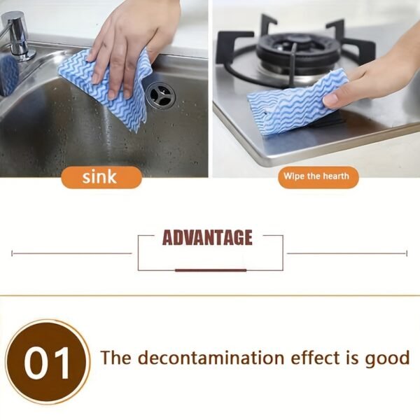 50PCS Thickened Dish Cleaning Cloth Roll