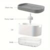 2-in-1 Kitchen Soap Dispenser with Sponge Holder