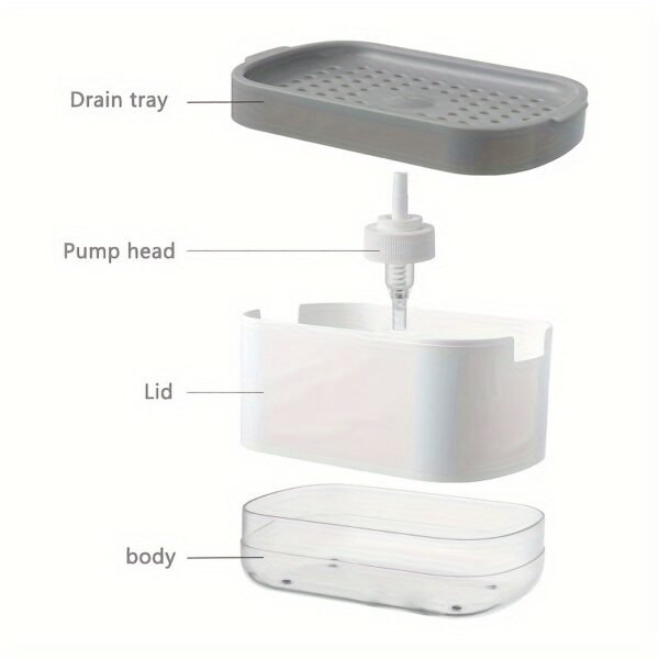 2-in-1 Kitchen Soap Dispenser with Sponge Holder