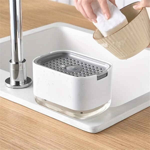 2-in-1 Kitchen Soap Dispenser with Sponge Holder