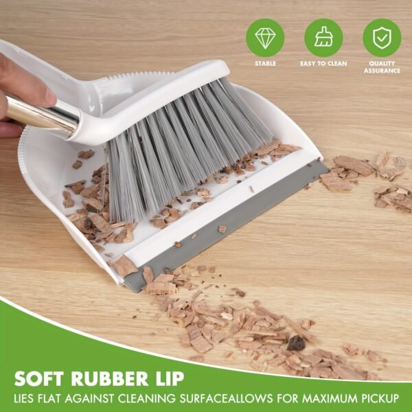 Minimalist White Dustpan & Brush Set