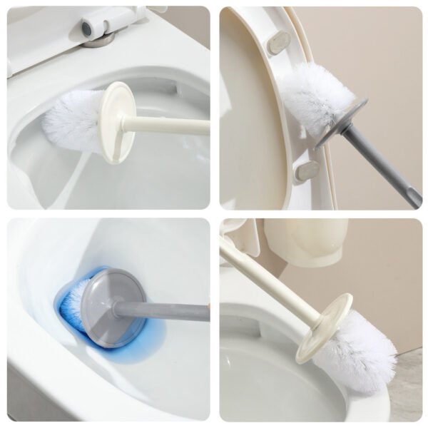 Classic Long-Handle Toilet Brush Durable Household Cleaning Tool (1PC)