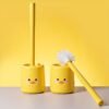 1pc Yellow Duck Plastic Toilet Brush with Soft Bristles