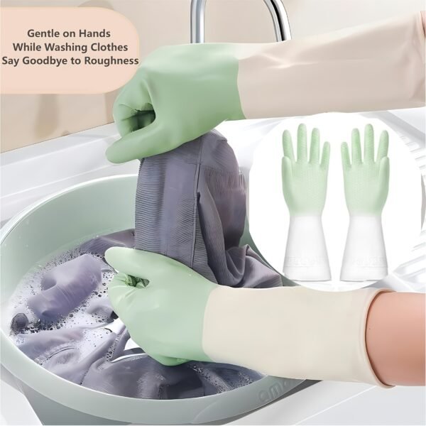 Dishwashing Cleaning Gloves Reusable Kitchen & Household Gloves (1 Pair)