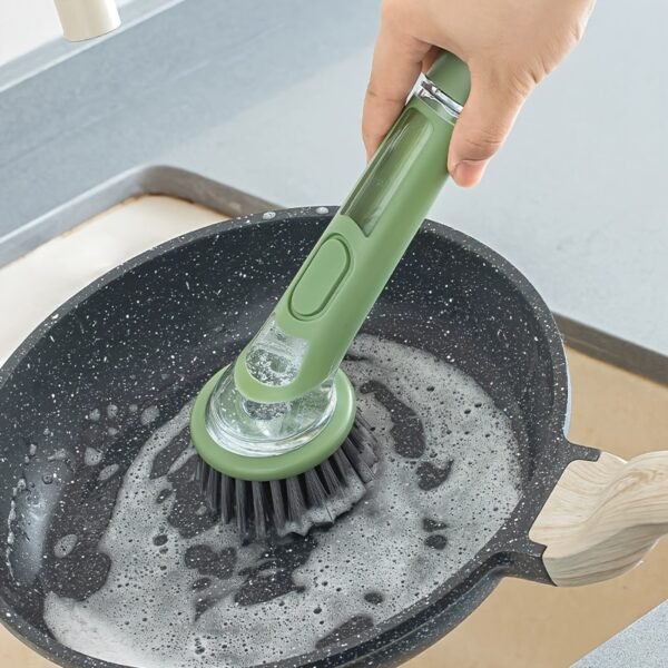 Ergonomic Dishwashing Brush with Soap Dispenser