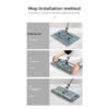 Stainless Steel Heavy-Duty Mop with Adjustable Absorbent Replacement Cloth 