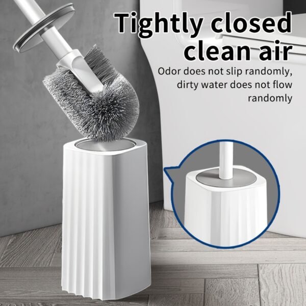 Wall-Mounted Toilet Brush Set with Long Handle