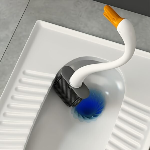 Elegant Swan Toilet Brush Set Creative Design with Holder