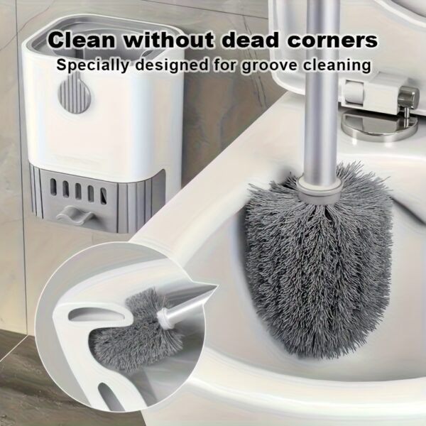 Classic Toilet Brush Set with Holder Hygienic Bathroom Cleaning Tool