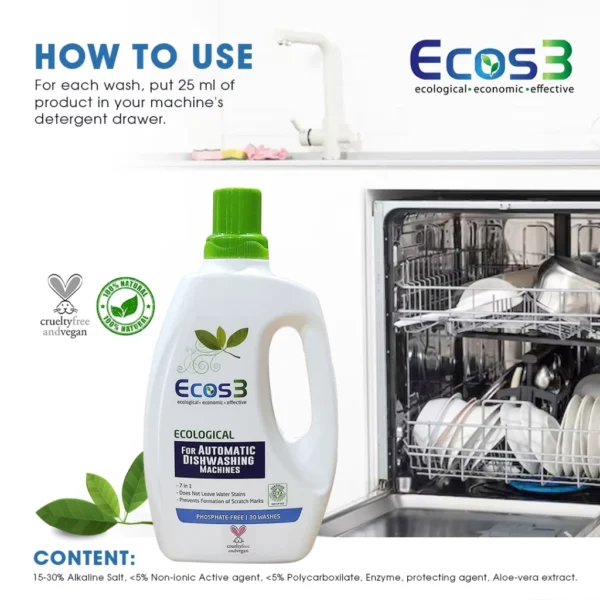 ECOS3 Automatic Dishwasher Gel 750ml