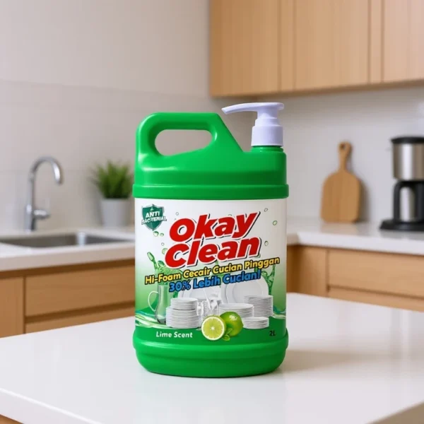Okay Clean 2L Dishwash Liquid Lime Scent